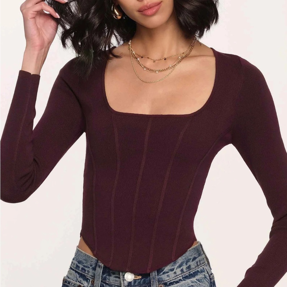 NWT Heartloom Coco Long Sleeve Corset Top